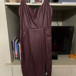 Steve Madden Maroon Leather Dress